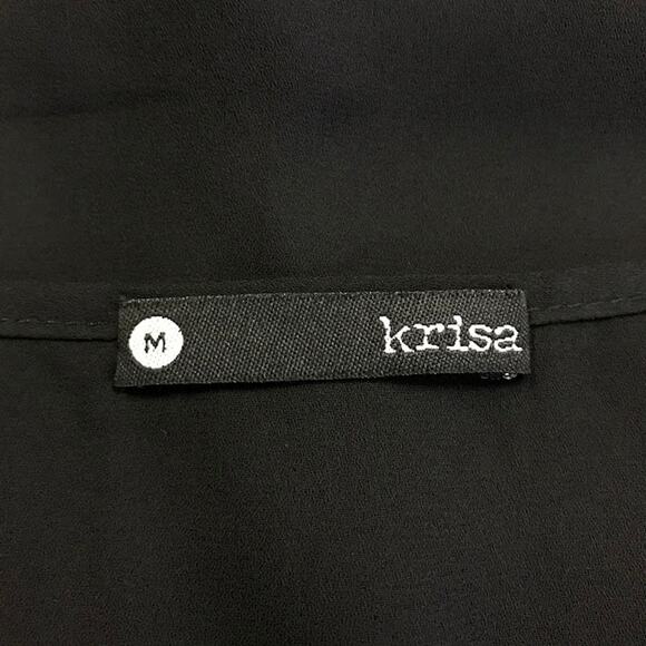 Krisa Cami Slip Dress M Spaghetti Strap Shift Sleeveless Mini Layering Black USA - Picture 3 of 5